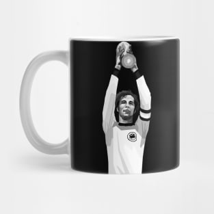 Franz Beckenbauer Legendary Football Black And White Mug